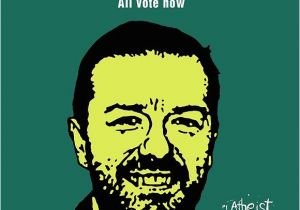 Atheist Birthday Card Quot Ricky Gervais atheist Quot Greeting Cards by Djvyeates