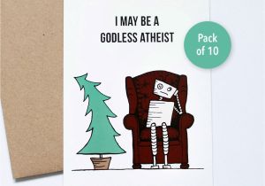 Atheist Birthday Card Robot Winter solstice Card atheist Cards 10 Pack Cards