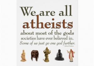 Atheist Birthday Card Were All atheists Card Zazzle