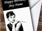 Audrey Hepburn Birthday Card Audrey Hepburn Personalised Birthday Card the Card Zoo