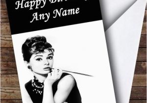 Audrey Hepburn Birthday Card Audrey Hepburn Personalised Birthday Card the Card Zoo