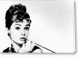 Audrey Hepburn Birthday Card Breakfast at Tiffanys Greeting Cards for Sale