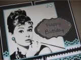 Audrey Hepburn Birthday Card Kpwd Breakfast at Tiffanys Audrey Hepburn Card