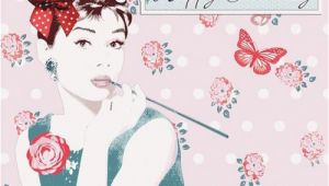 Audrey Hepburn Birthday Card This is Pretty Simply Darling Audrey with Corsage