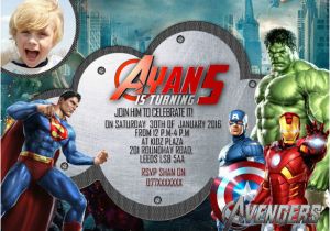 Avenger Birthday Invitations 34 Superhero Birthday Invitation Templates Free Sample