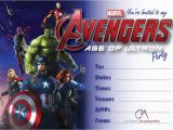 Avenger Birthday Invitations Avengers Age Of Ultron Marvel Party Invitations Kids