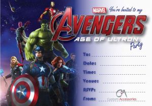 Avenger Birthday Invitations Avengers Age Of Ultron Marvel Party Invitations Kids