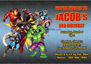 Avenger Birthday Invitations Avengers Invitations Superhero Printable Birthday