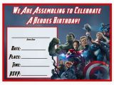 Avenger Birthday Invitations Free Avengers Age Of Ultron Printable Party Decoration