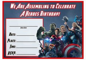 Avenger Birthday Invitations Free Avengers Age Of Ultron Printable Party Decoration
