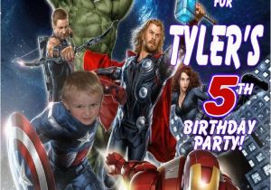 Avengers Birthday Invitations Custom Avengers Personalized Photo Birthday Invitations 2 Ajs