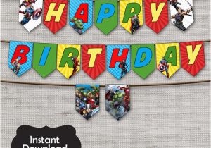 Avengers Happy Birthday Banner Free Printable Avengers Birthday Banneravengersavengers by Diypartyprint