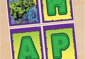 Avengers Happy Birthday Banner Free Printable Hulk Birthday Banner Free Printable Incredible Hulk