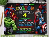 Avengers Photo Birthday Invitations Avengers Birthday Invitation Avengers Invitation Avengers