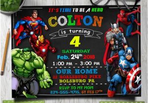 Avengers Photo Birthday Invitations Avengers Birthday Invitation Avengers Invitation Avengers