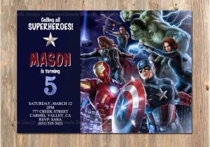 Avengers Photo Birthday Invitations Avengers Birthday Invitation Avengers Invite Avengers Party