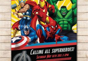 Avengers Photo Birthday Invitations Avengers Birthday Invitations Best Party Ideas