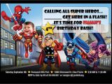 Avengers Photo Birthday Invitations Avengers Birthday Invitations