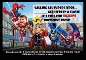 Avengers Photo Birthday Invitations Avengers Birthday Invitations