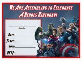 Avengers Photo Birthday Invitations Free Avengers Age Of Ultron Printable Party Decoration