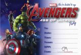 Avengers themed Birthday Invitation Avengers Age Of Ultron Marvel Party Invitations Kids