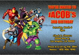 Avengers themed Birthday Invitation Avengers Invitations Superhero Printable Birthday