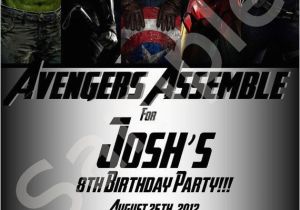 Avengers themed Birthday Invitation Custom Avengers Birthday Invitations Paaartaaay