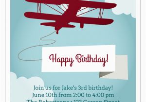 Aviation Birthday Cards Airplane Birthday Invitation Invitations Cards On Pingg Com