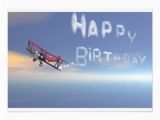 Aviation Birthday Cards Skywriter Happy Birthday Invitation Pilots Birthday