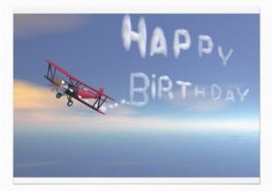 Aviation Birthday Cards Skywriter Happy Birthday Invitation Pilots Birthday