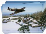 Aviation Birthday Cards Spitfire Over Chartwell Christmas Cards Pack Of 10