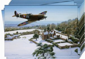 Aviation Birthday Cards Spitfire Over Chartwell Christmas Cards Pack Of 10