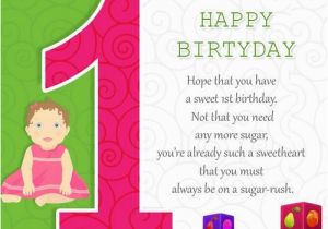 Baby 1st Birthday Card Messages Happy Birthday Quotes for Baby Girl Wishesgreeting
