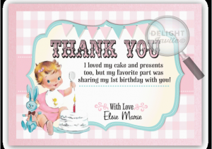 Baby 1st Birthday Thank You Cards Vintage Baby 1st Birthday Thank You Cards Di 230ty
