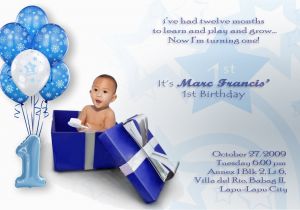 Baby Boy 1st Birthday Party Invitations Baby Boy First Birthday Invitations Free Invitation