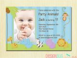 Baby Boy 1st Birthday Party Invitations First Birthday Boy Invitation Baby Jungle Safari Party