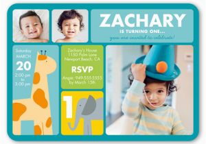 Baby Boy 1st Birthday Party Invitations Little Safari Boy First Birthday Invitation Shutterfly