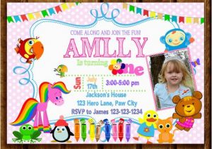 Baby First Tv Birthday Invitations Baby First Tv Birthday Party Invitations Baby First Tv