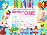 Baby First Tv Birthday Invitations Baby First Tv Inspired Birthday Party Photo Invitation