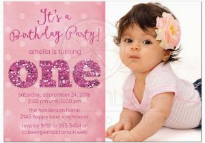 Baby Girl First Birthday Party Invitations 1st Birthday and Baptism Invitations 1st Birthday and