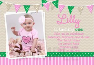 Baby Girl First Birthday Party Invitations 1st Birthday Invitations Girl Free Template Baby Girl 39 S
