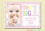 Baby Girl First Birthday Party Invitations Rainbow First Birthday Invitation Baby Girl Diy Photo