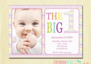 Baby Girl First Birthday Party Invitations Rainbow First Birthday Invitation Baby Girl Diy Photo