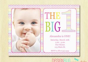 Baby Girls First Birthday Invitations Rainbow First Birthday Invitation Baby Girl Diy Photo