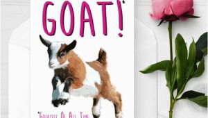 Baby Goat Birthday Card Baby Goat Birthday Card Funny Birthday Card I Love Goats