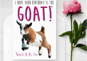 Baby Goat Birthday Card Baby Goat Birthday Card Funny Birthday Card I Love Goats