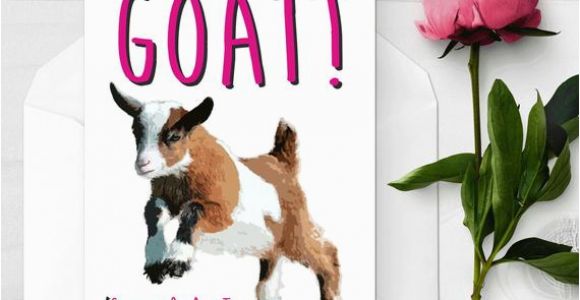 Baby Goat Birthday Card Baby Goat Birthday Card Funny Birthday Card I Love Goats