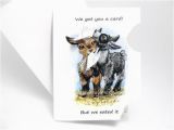 Baby Goat Birthday Card Funny Card Cute Goat Art Hungry Baby Goats Thinking Of You