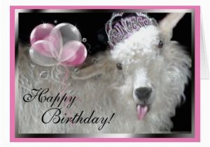 Baby Goat Birthday Card Goat Princess Happy Birthday Card Zazzle