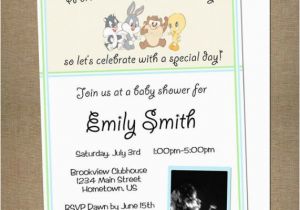 Baby Looney Tunes Birthday Invitations 17 Best Images About Baby Shower A Lil 39 One On the Way